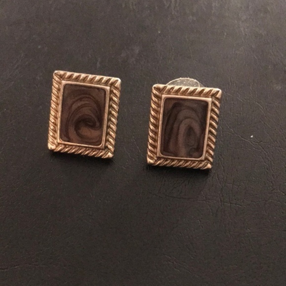 Chico’s brown stone earrings